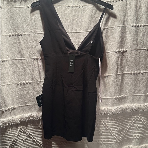 Lulus Black Asymmetrical Bodycon Mini Dress - Picture 7 of 7